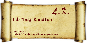 Lábdy Kandida névjegykártya